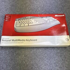 NEW Microsoft Natural Multimedia Keyboard Ergonomic Design WIN32 / PS2 K50-00100